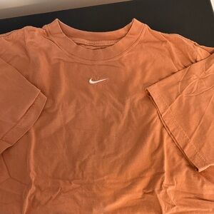 Nike Burnt Orange Tee with White Logo
